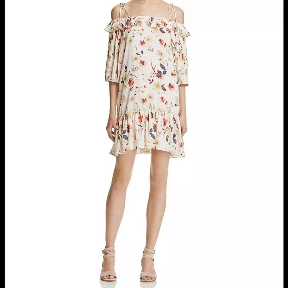 En Creme Ivory Pleated Dress